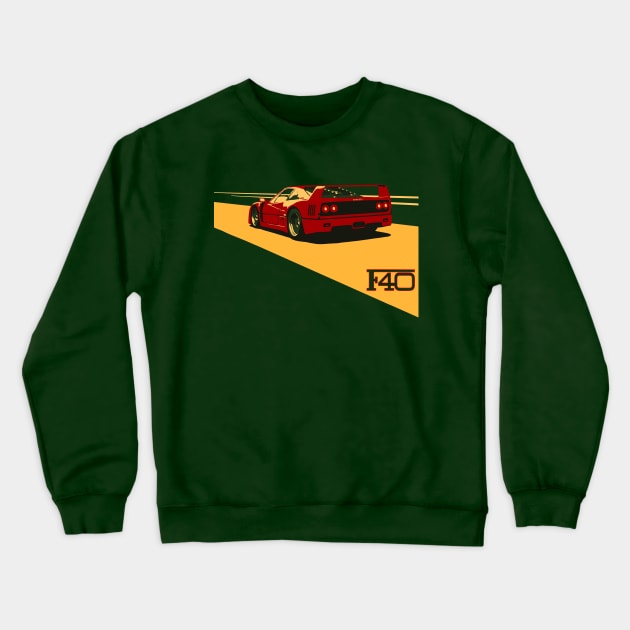 f40 Crewneck Sweatshirt by retroracing